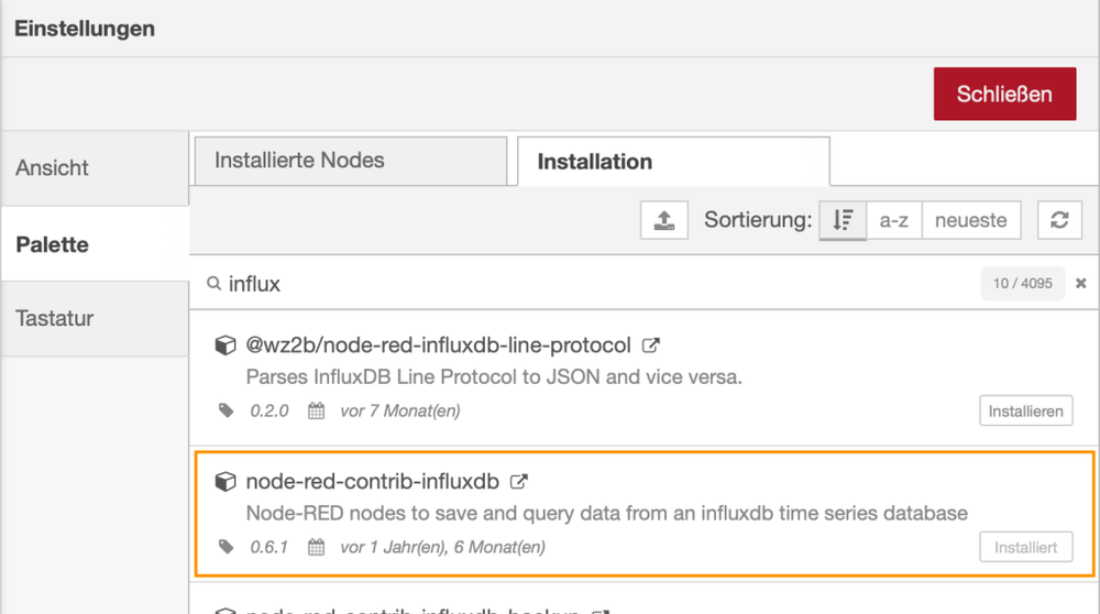 ️|\ II:\ Messwert-Visualisierung\ mit\ NodeRED,\ InfluxDB\ und\ Grafana